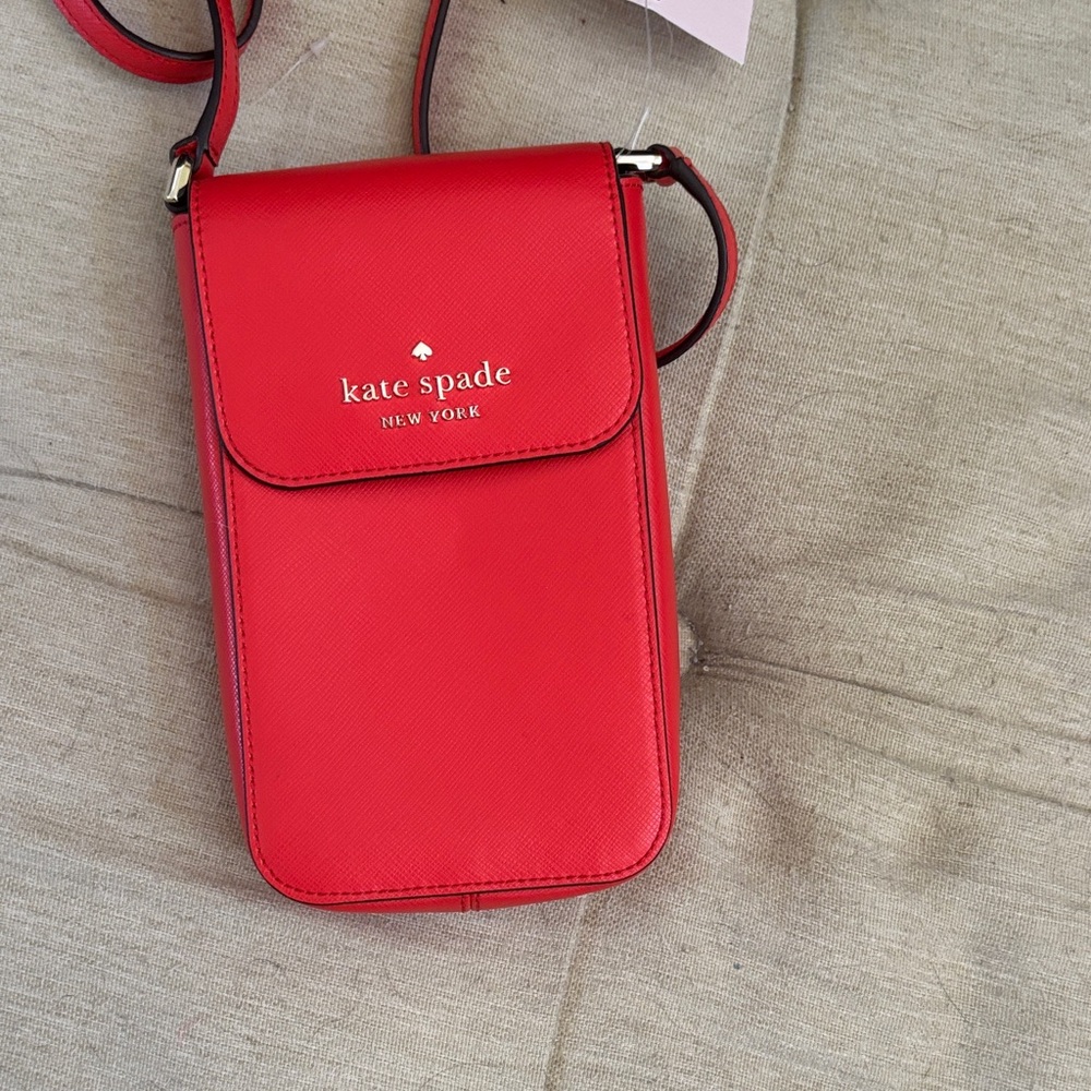 Kate Spade Vibrant Red Crossbody Bag for phone